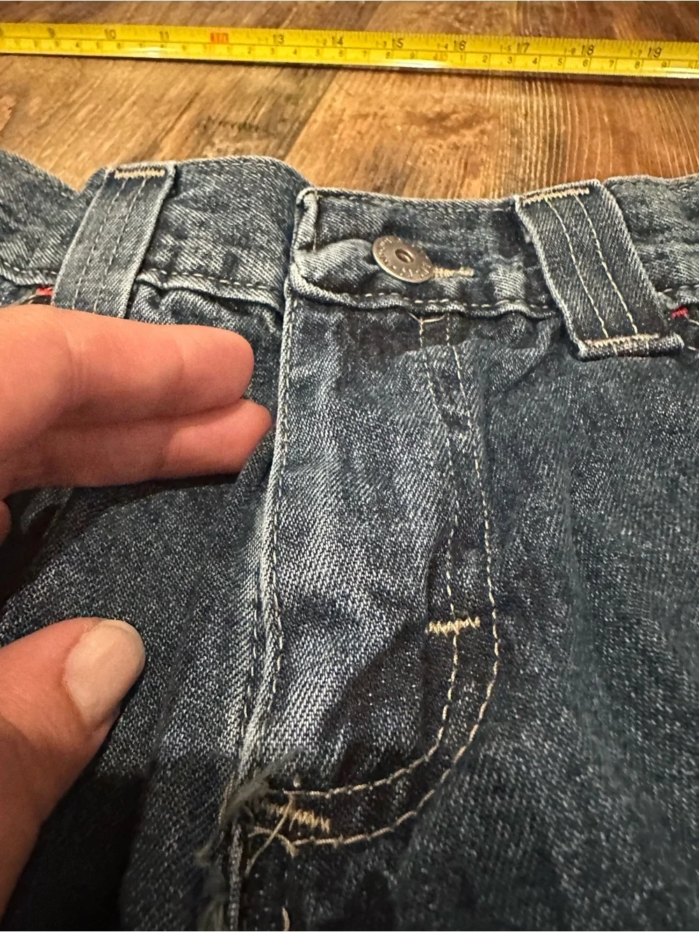 Two Boys 4 Denim Jeans Toddler Pants Stretch Pull On Button